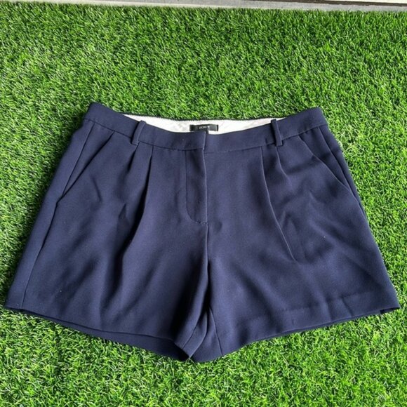J.CREW Pleated Navy Shorts size 6 - Picture 1 of 6